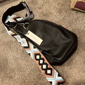 Black Anthropologie Leather Bag